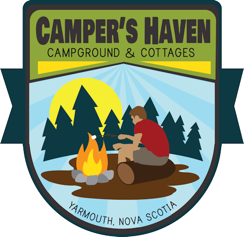 Campers Haven logo with campfire